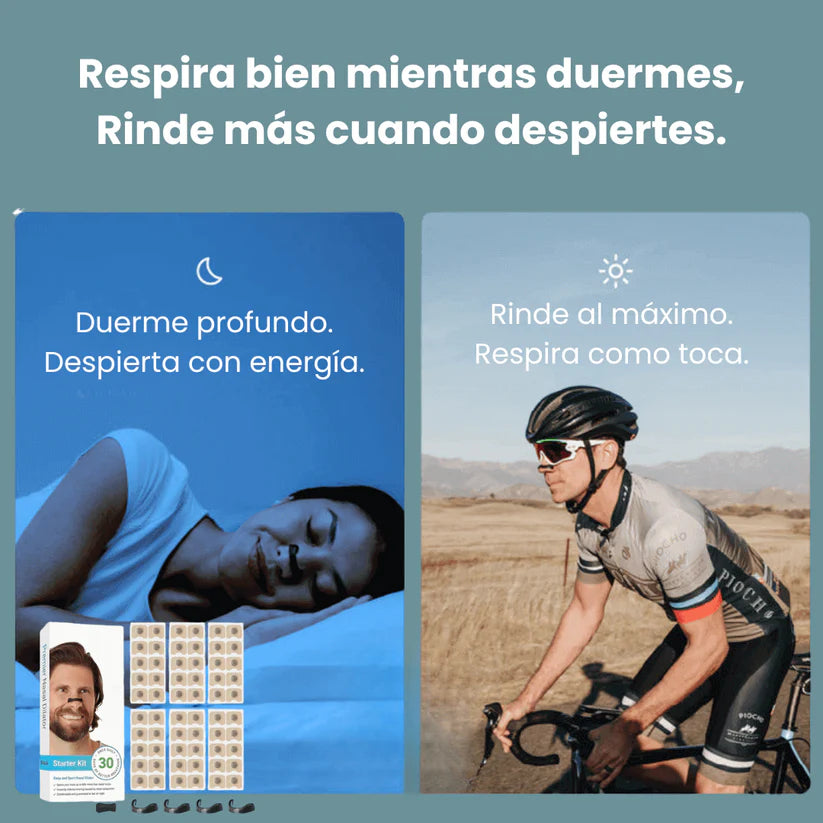 Sleep & Sport™ – Tiras Nasales Magnéticas Premium: sueño, deporte y bienestar