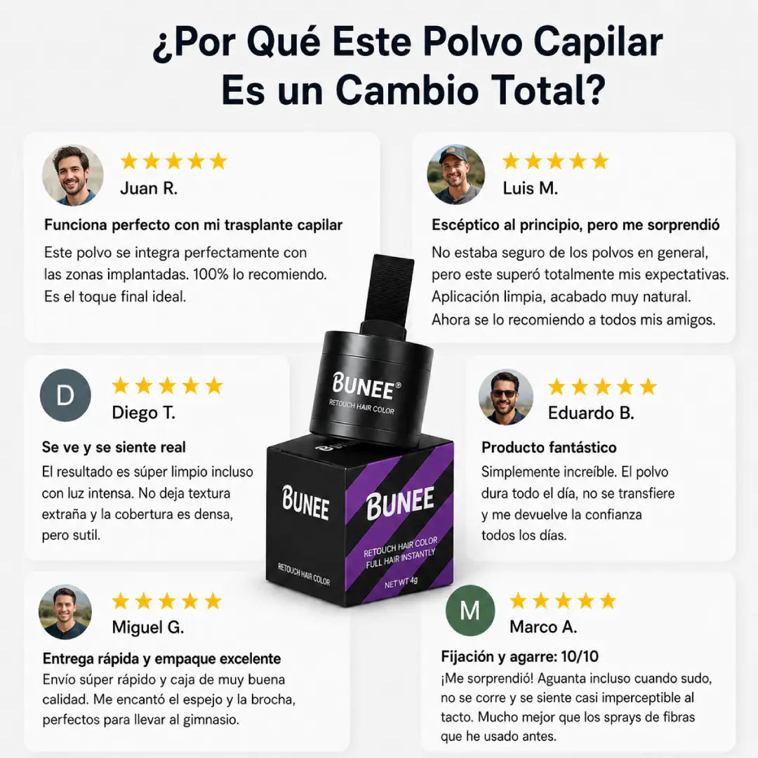 BUNEE® – Polvo Capilar Densificador Instantáneo